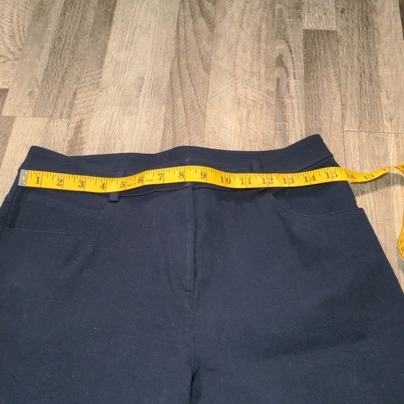 St. John Navy Blue Straight Leg Chino Trouser Pants Size 6 - Picture 12 of 14